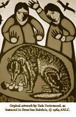 Original artwork by Dale DeArmond, used with permission by the Alaska Native Language Center